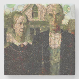 Vegan Gothic Fine Art Spoof Steinuntersetzer