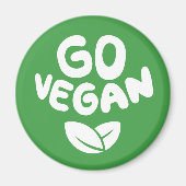 Vegan grün magnet (Vorne)