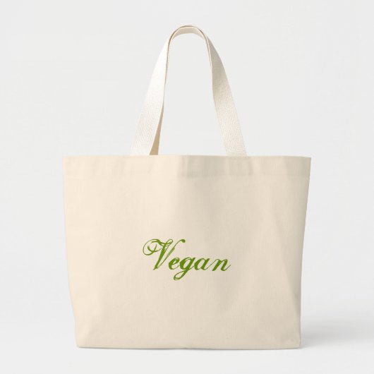 Vegan. Grün. Slogan. Gewohnheit Jumbo Stoffbeutel (Vorne)