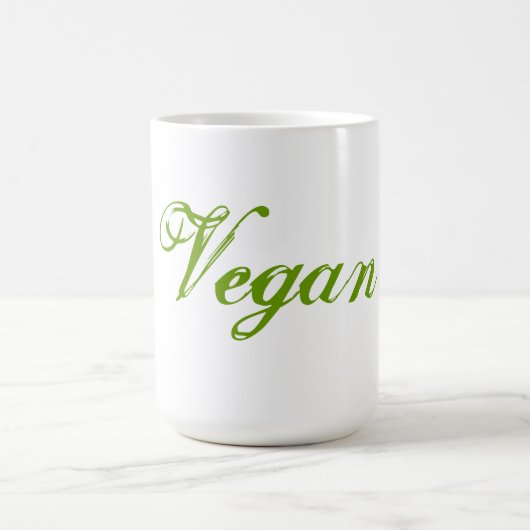 Vegan. Grün. Slogan. Gewohnheit Kaffeetasse (Mittel)