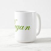 Vegan. Grün. Slogan. Gewohnheit Kaffeetasse (VorderseiteRechts)