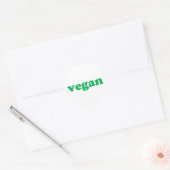 Vegan-grün-weiß-modernes, einfaches Siegel Runder Aufkleber (Umschlag)