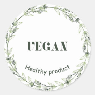 Vegan-grün-weißer Aufkleber
