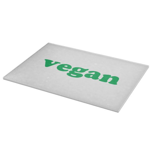 Vegan-grünes, modernes Typoglas Schneidebrett (Ecke)