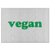Vegan-grünes, modernes Typoglas Schneidebrett (Vorderseite)