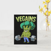 Vegan Gym Bodybuilding Vegains Karte (Gelbe Blume)