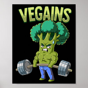 Vegan Gym Bodybuilding Vegains Poster