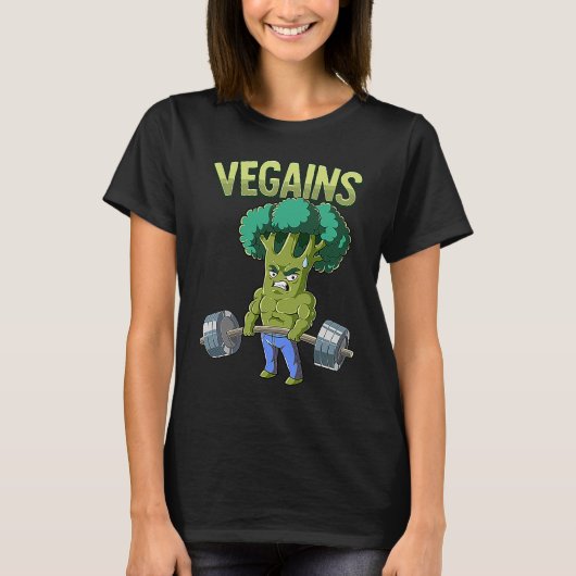 Vegan Gym Bodybuilding Vegains T-Shirt (Vorderseite)