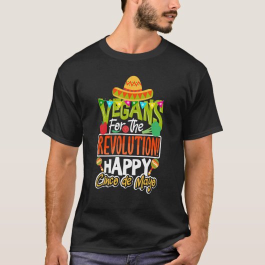 Vegan Happy Cinco de Mayo T-Shirt (Vorderseite)
