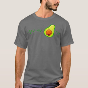 Vegan Heartbeat Vegetarian Avocado Heart Rate Guac T-Shirt