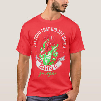 Vegan Heartbeat Vegetarisches Vegetarismus Veganis T-Shirt