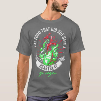 Vegan Heartbeat Vegetarisches Vegetarismus Veganis T-Shirt