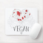 Vegan - Herz Mousepad (Mit Mouse)