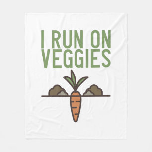 Vegan - Ich Laufe Auf Gemüse Fleecedecke