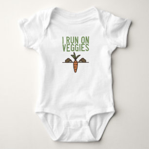Vegan - Ich laufe auf Veggies Baby Strampler