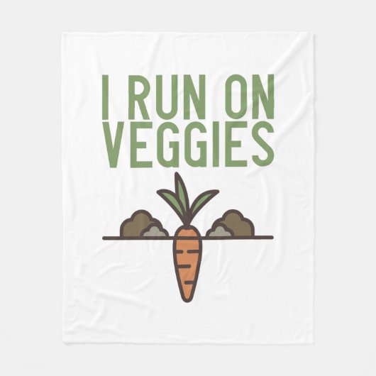 Vegan - Ich laufe auf Veggies Fleecedecke (Vorderseite)
