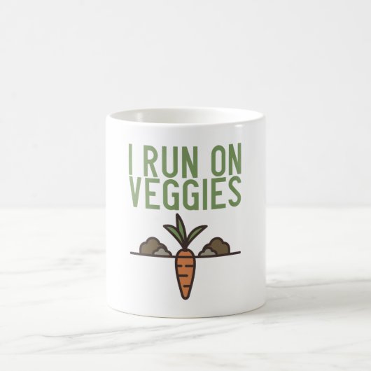 Vegan - Ich laufe auf Veggies Kaffeetasse (Mittel)
