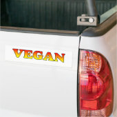 Vegan in den Flammen Autoaufkleber (Auf Lkw)
