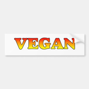Vegan in den Flammen Autoaufkleber