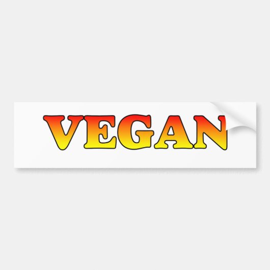 Vegan in den Flammen Autoaufkleber (Vorne)
