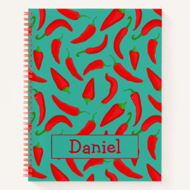 Vegan Inspiriert Red Chili Pepper Print Notizblock