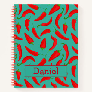 Vegan Inspiriert Red Chili Pepper Print Notizblock