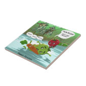 Vegan Jäger Funny Fliese (Seite)