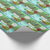 Vegan Jäger Funny Geschenkpapier (Ecke)