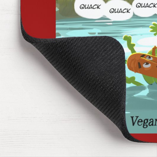 Vegan Jäger Funny Mousepad (Ecke)