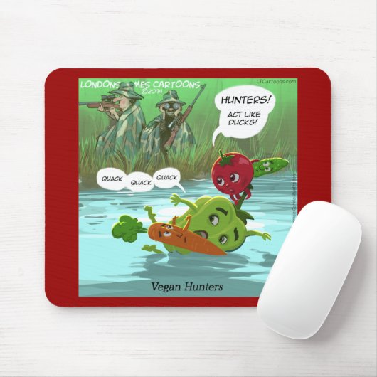 Vegan Jäger Funny Mousepad (Mit Mouse)