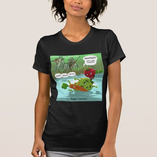 Vegan Jäger Funny T-Shirt (Vorderseite)