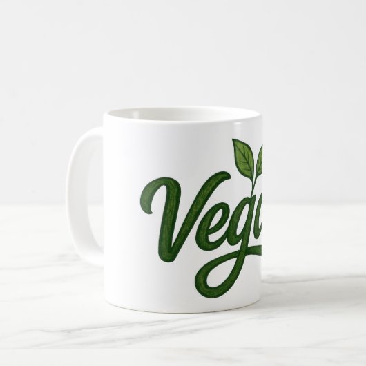 Vegan Kaffeetasse (Vorderseite Links)