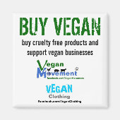 VEGAN KAUFEN MAGNET (Vorne)