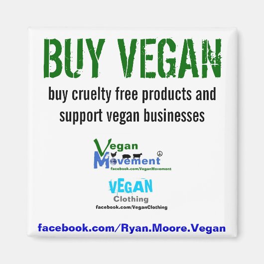 VEGAN KAUFEN MAGNET (Vorne)