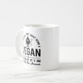 Vegan kaum, Milk the Almonds, Funny Vegan Kaffeetasse (Vorderseite Links)