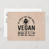 Vegan kaum, Milk the Almonds, Funny Vegan Postkarte (Vorne/Hinten)