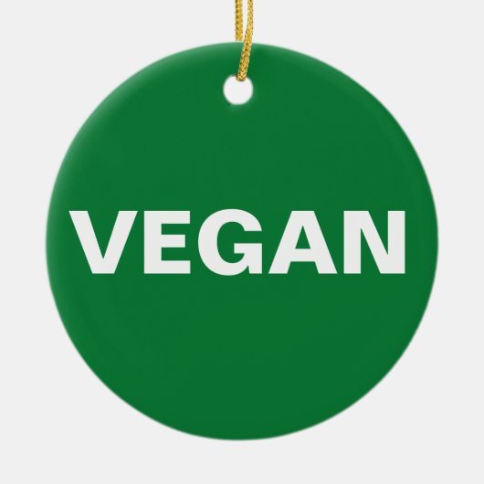 VEGAN KERAMIK ORNAMENT (Vorne)