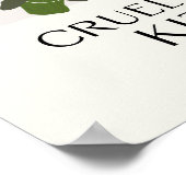 Vegan Kitchen Wall Art Cruelty Free Minimalist Poster (Ecke)