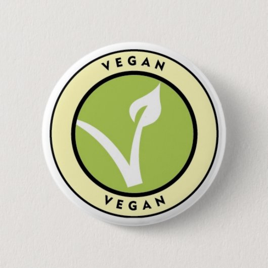 Vegan! Knopf für Vegans Button (Vorderseite)