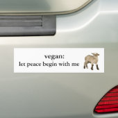 vegan: lassen Sie Frieden mit mir anfangen Autoaufkleber (Auf Auto)