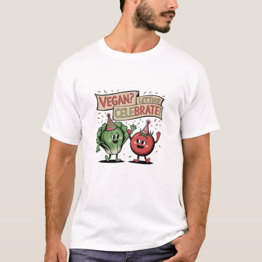 Vegan Lettuce Celebrate Cool Trend T - Shirt (Vorderseite)