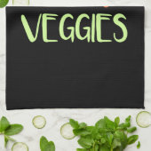 Vegan - Liebe Veggies Geschirrtuch (Gefaltet)