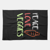 Vegan - Liebe Veggies Geschirrtuch (Horizontal)