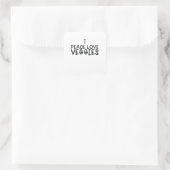 Vegan - Liebe Veggies Quadratischer Aufkleber (Tasche)