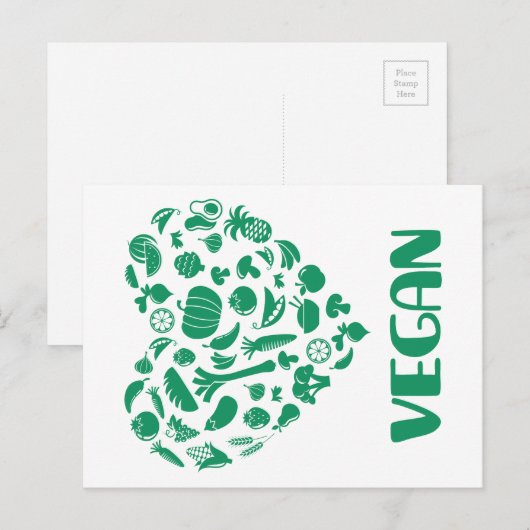 Vegan Lover Postkarte (Vorne/Hinten)
