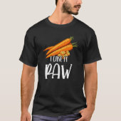 Vegan mag ich es rohe Karotten Gemüse vegetarisch T-Shirt (Vorderseite)