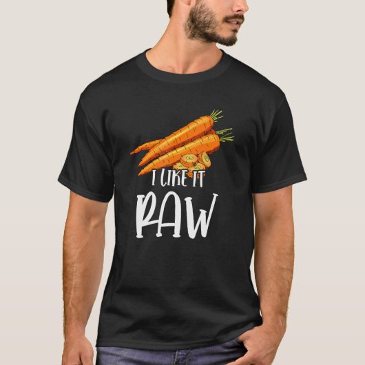 Vegan mag ich es rohe Karotten Gemüse vegetarisch T-Shirt (Vorderseite)