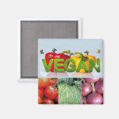 Vegan Magnet (Vorderseite/Rückseite)