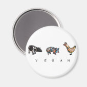 VEGAN MAGNET (Vorderseite/Rückseite)