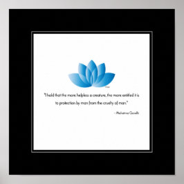 Vegan, Mahatma Gandhi - Wanddekoration Poster